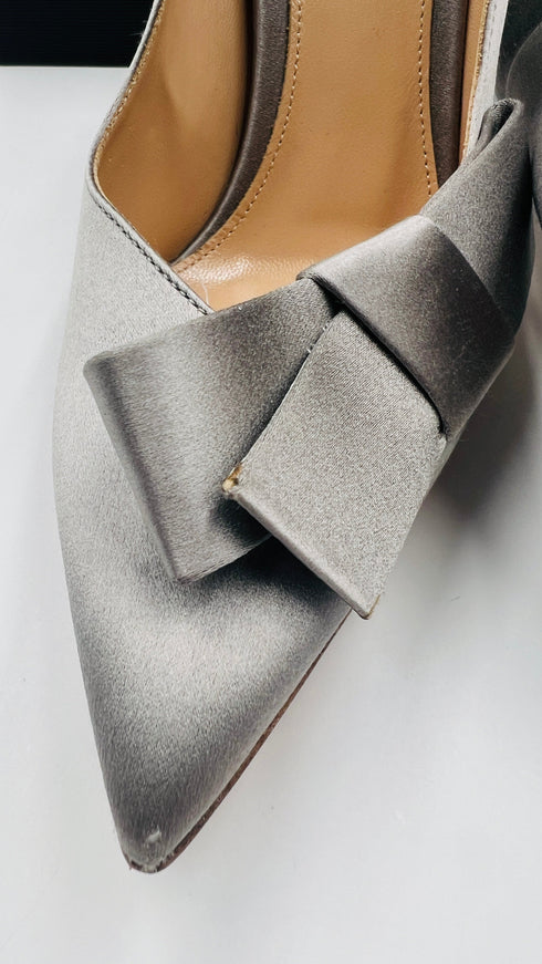 Décolleté raso argento N.37.5