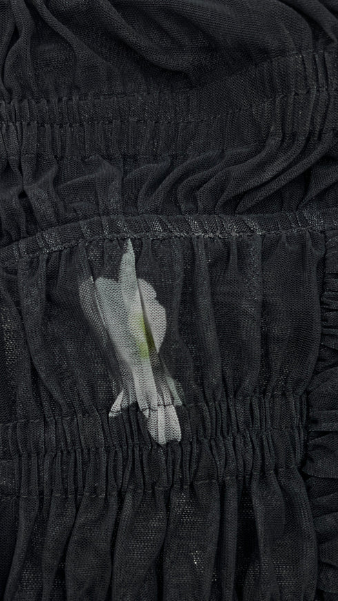 Top arricciato stampato