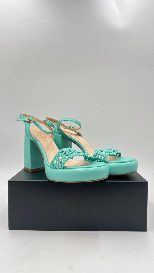 Sandali platform "Planet" acquamarina