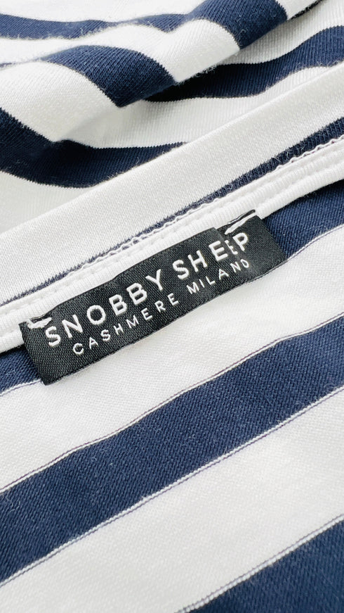 T-shirt a righe ricamo coccinella