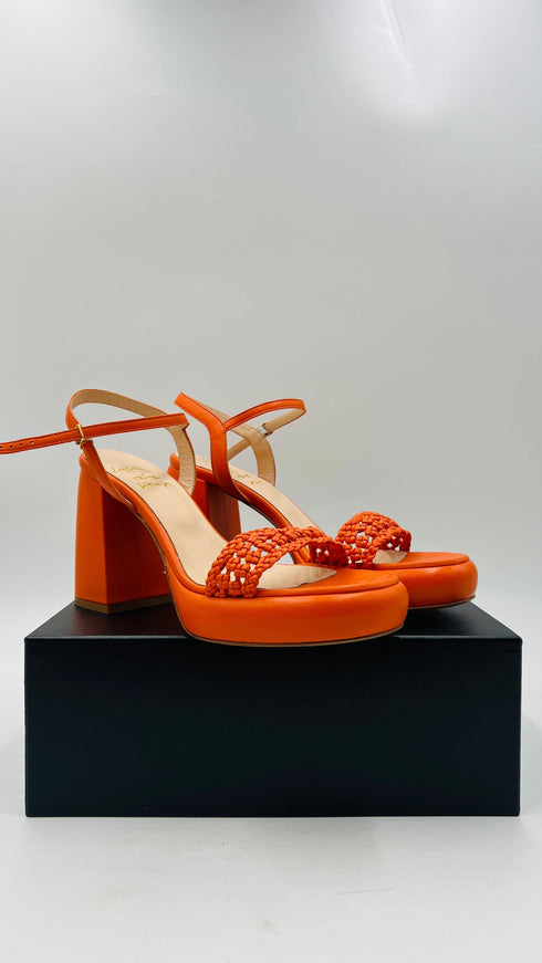 Sandali platform "Planet" arancio