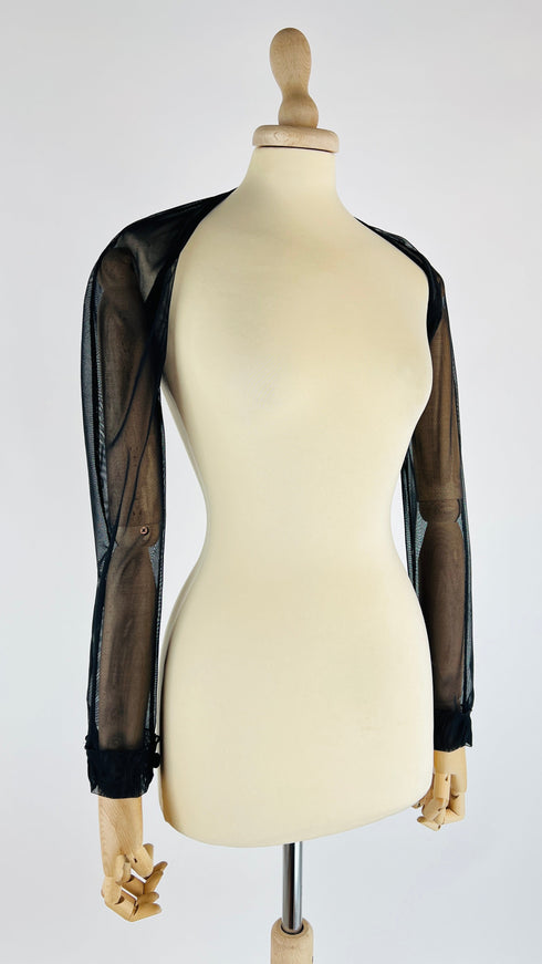 Coprispalle in tulle nero