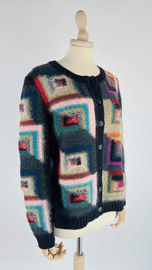 Cardigan a quadri