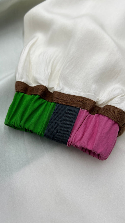 Blusa retro color block