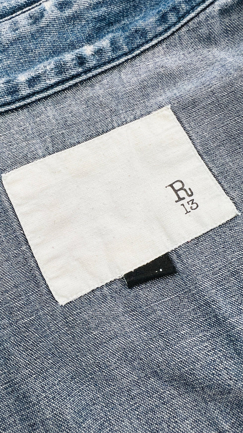 Camicia sfiancata in denim