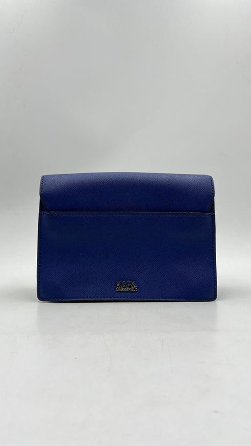Borsa saffiano blu