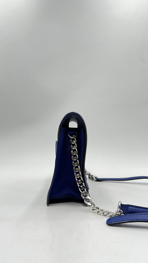 Borsa saffiano blu
