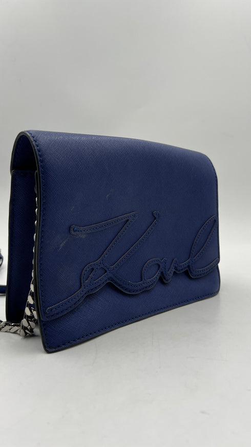 Borsa saffiano blu