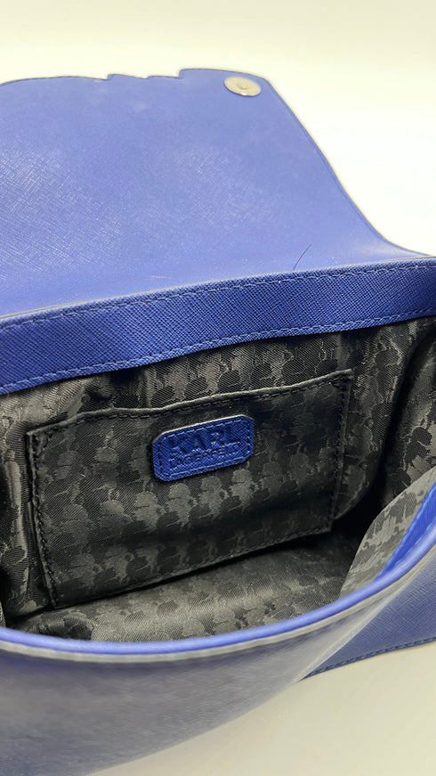 Borsa saffiano blu