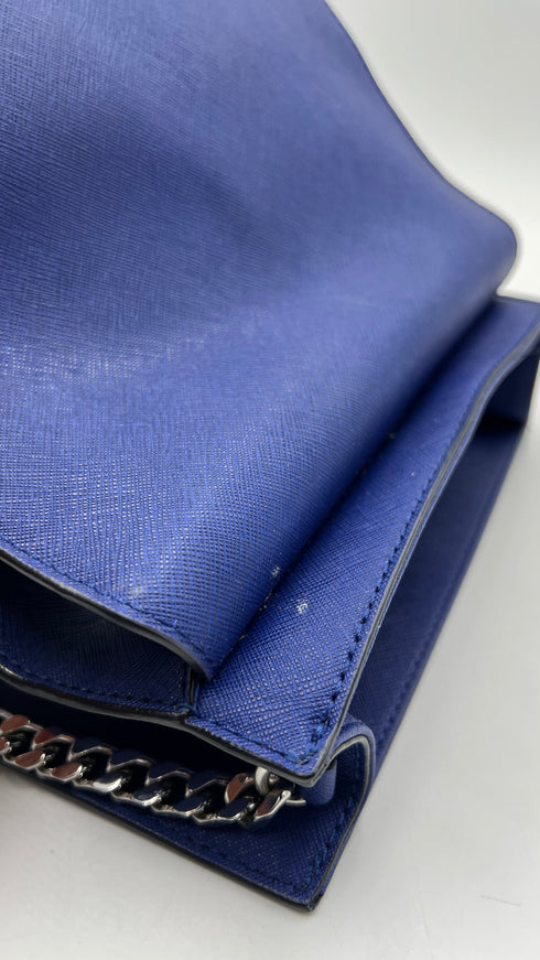 Borsa saffiano blu