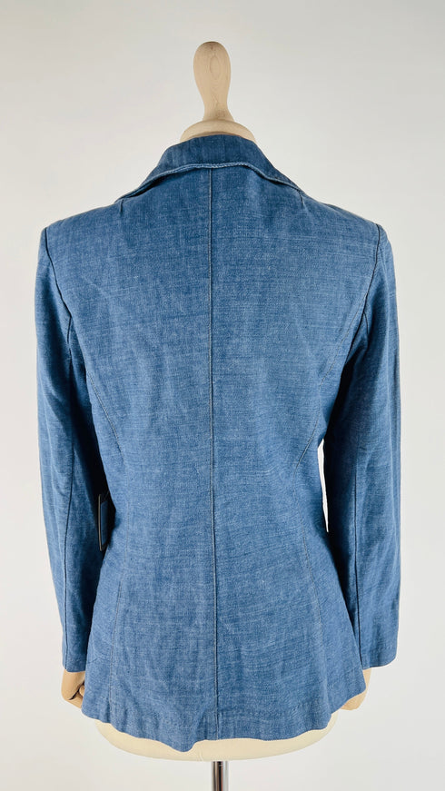 Blazer in denim ricamato