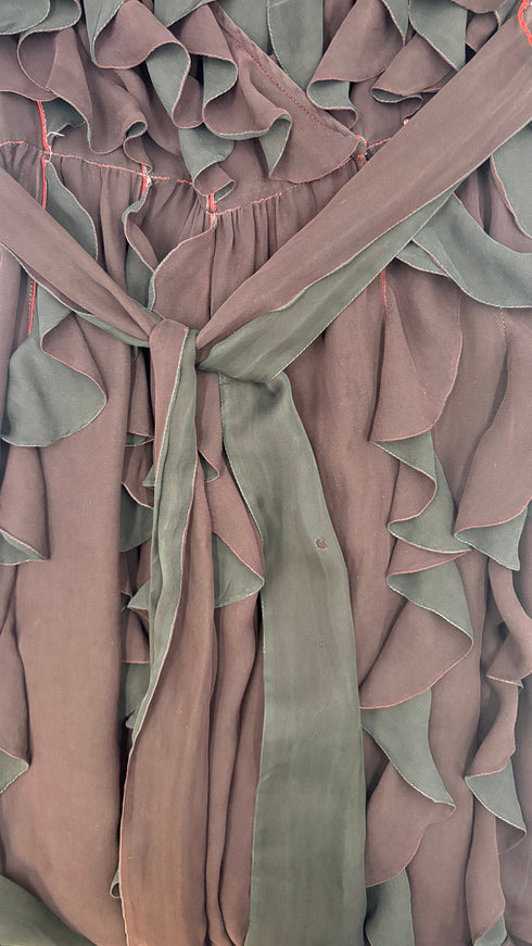 Abito lungo a rouche