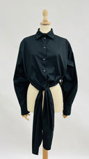 Camicia asimmetrica nera ALBINO