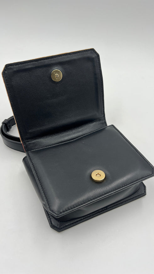 Borsa pelle con gemme