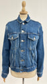 Giacca denim logo strass