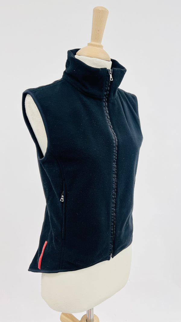 Gilet in pile nero