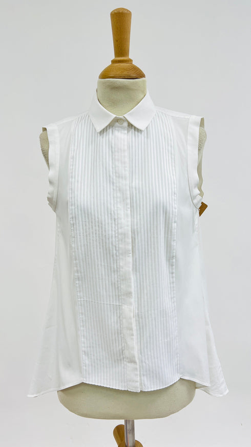 Camicia smanicata bianca