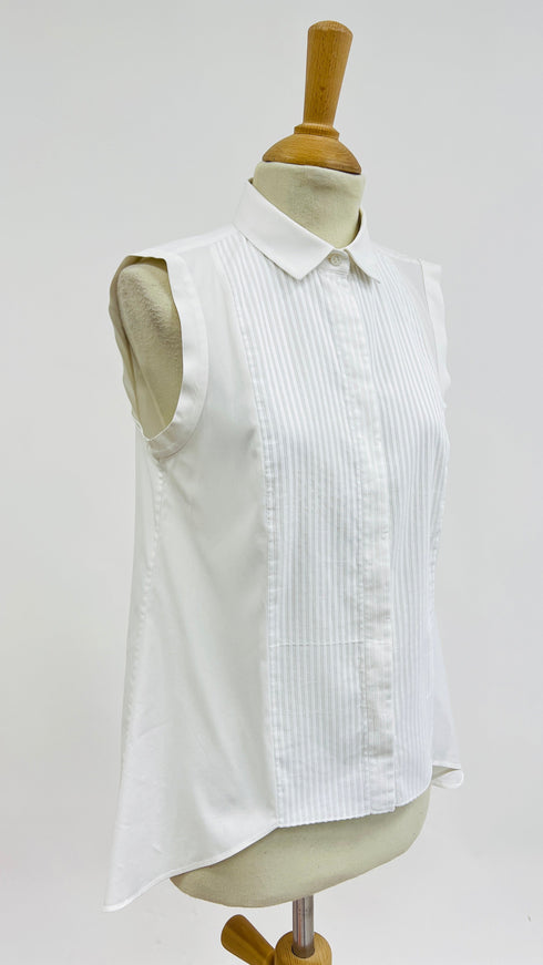Camicia smanicata bianca