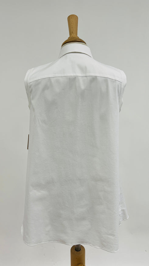 Camicia smanicata bianca