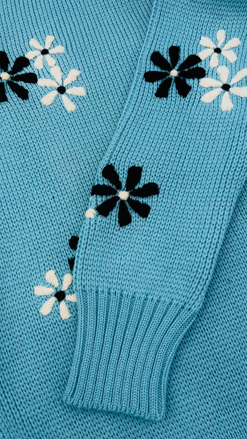 Maglione con fiori ricamati