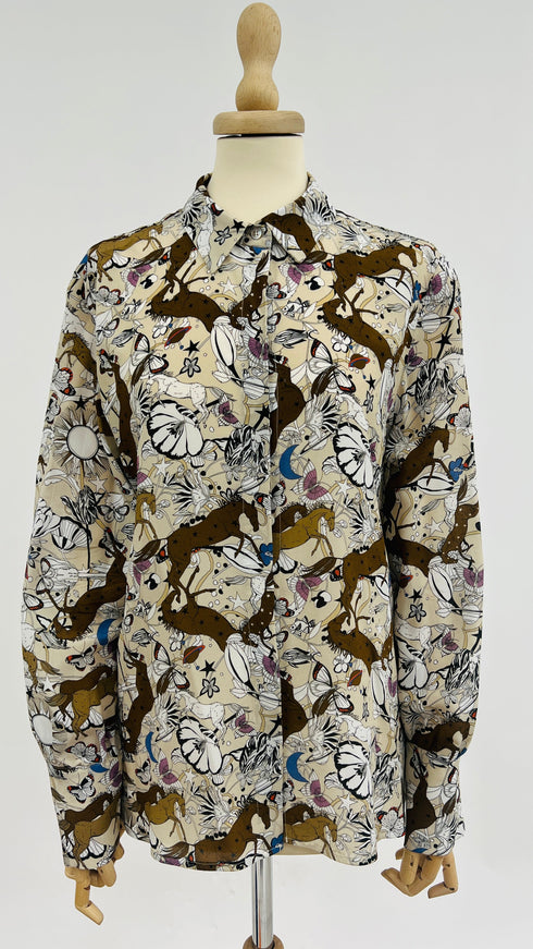 Camicia in seta stampata