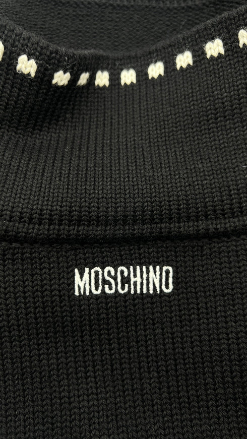 Cardigan cropped in lana