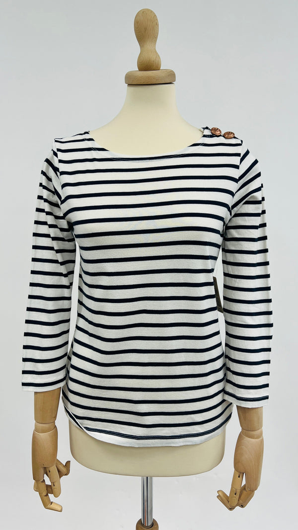 Longsleeve a righe bianche e blu