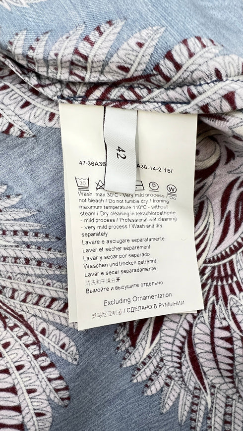 Abito midi stampa aquile