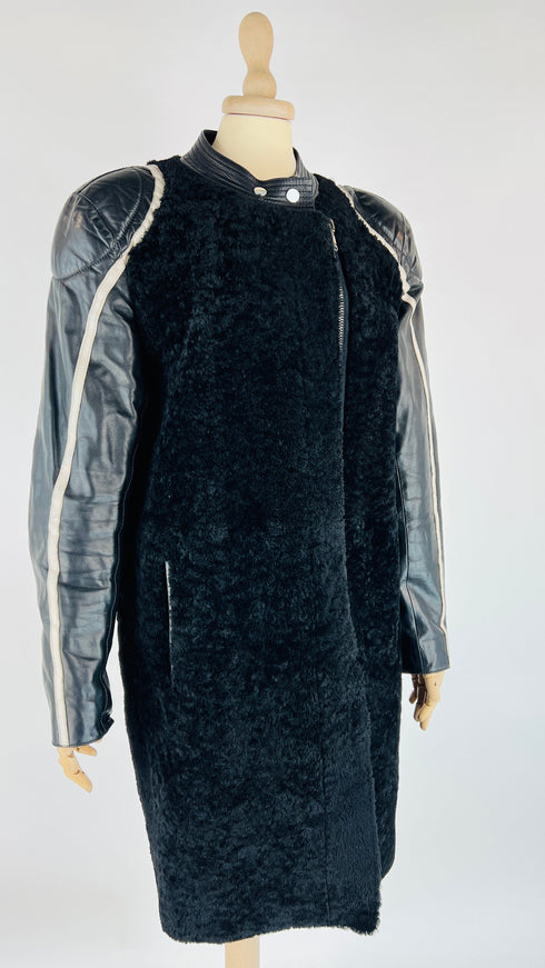 Giacca teddy girocollo