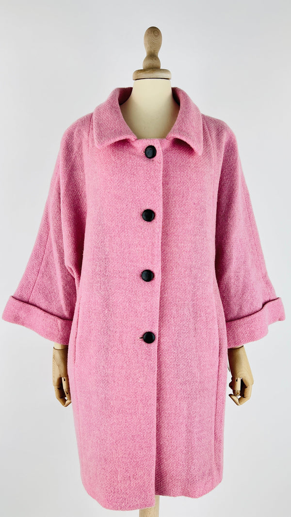 Cappotto lana rosa