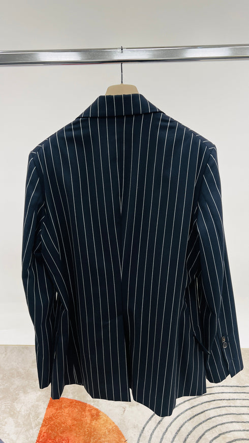 Blazer in Gessato blu