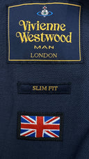 Blazer in Gessato blu Vivienne Westwood MAN