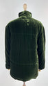 Piumino in velluto verde