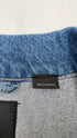 Giacca denim logo strass