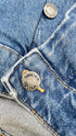 Giacca denim logo strass