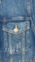 Giacca denim logo strass