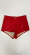 Shorts in pelle rossi