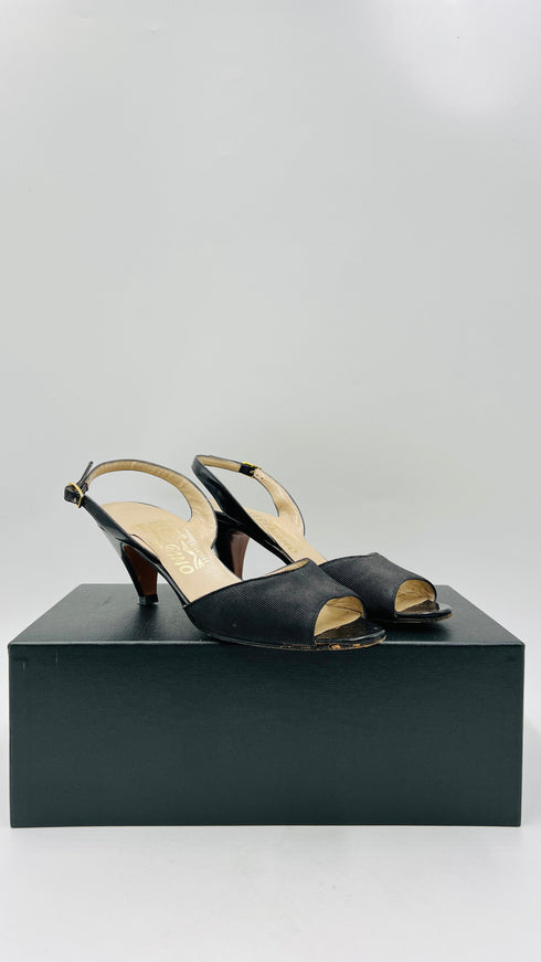 Sandali vintage tacco basso
