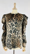 Blusa girocollo animalier
