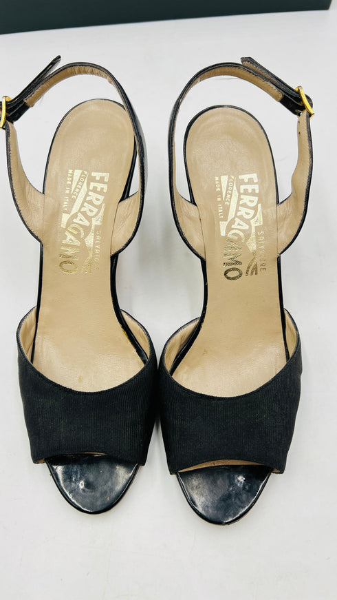 Sandali vintage tacco basso