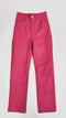 Pantalone in pelle rosa