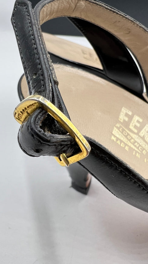 Sandali vintage tacco basso