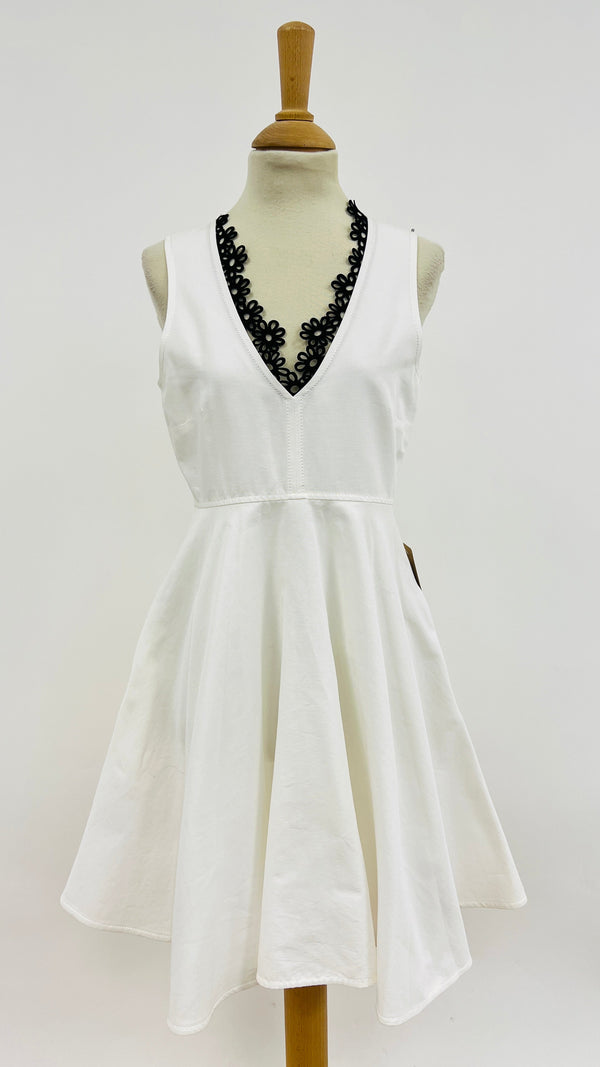 Abito midi fiori laser-cut