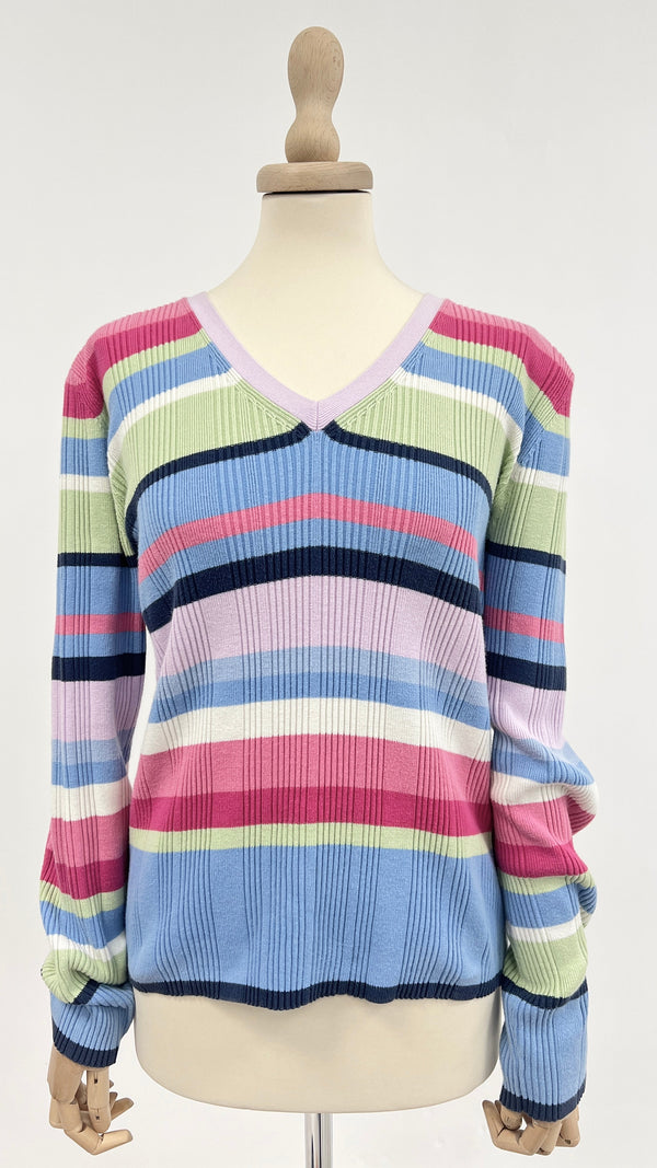 Maglione a righe multicolor