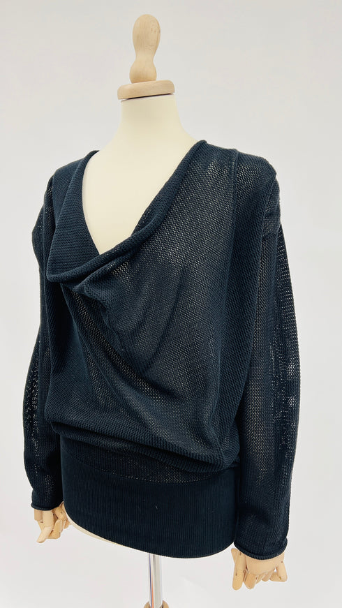 Top nero in cotone