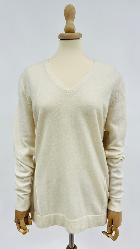 Maglia in cachemire panna