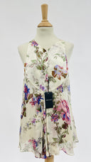 Top in seta a fiori con cartellino GIORGIO ARMANI