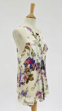 Top in seta a fiori con cartellino GIORGIO ARMANI