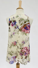 Top in seta a fiori con cartellino GIORGIO ARMANI