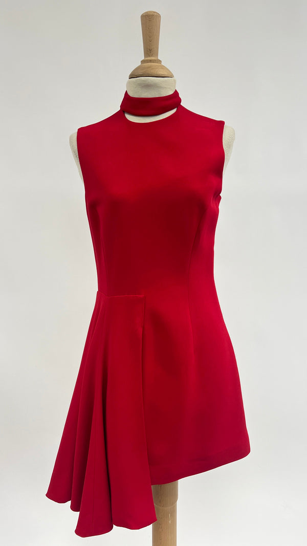 Tubino rosso asimmetrico